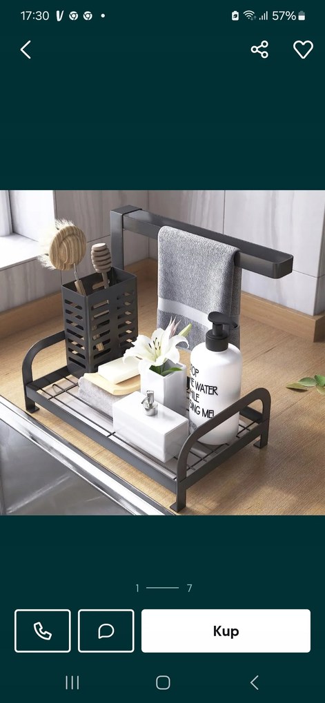 Konyhai mosogató rendszerező, tartó