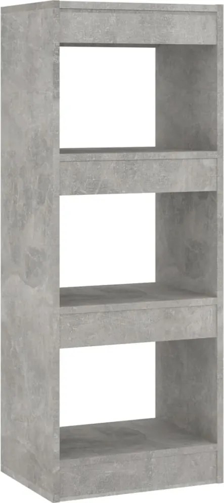 vidaXL betonszürke szerelt fa könyvszekrény/térelválasztó 40x30x103 cm