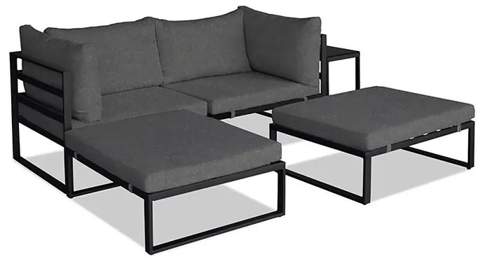 Kerti Garnitúra, Fém + Szövet, Szürke. AZ-L1761 GREY