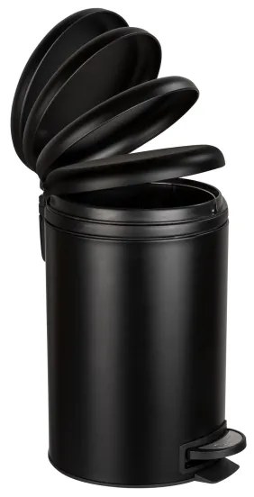 WENKO 54913100 - LEMAN szemetesvödör 25×38 cm, fekete