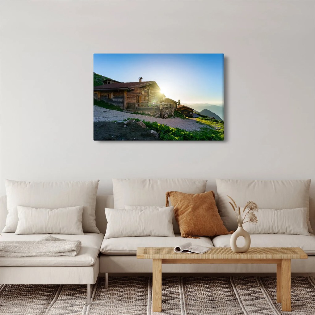 Kép - reggel az Alpokban, Tirol (90x60 cm)