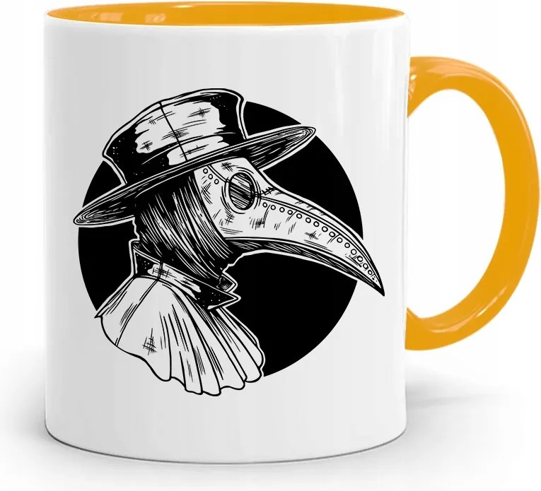 Sárga Bögre Orvos Pestis nyomott mintával