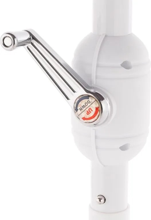 GARTHEN Félkör alakú napernyő fogantyúval 265 x 138 x 230 cm