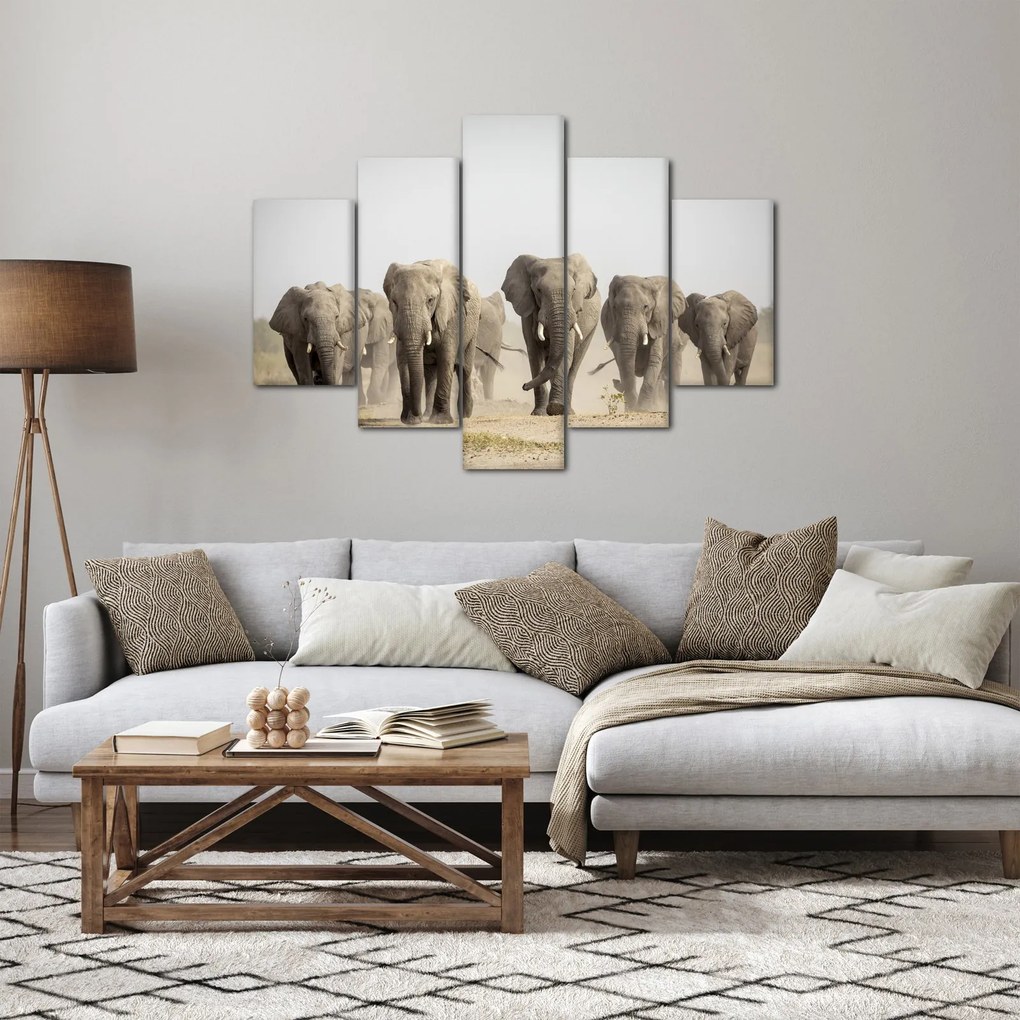 Kép - Elefántcsorda (150x105 cm)