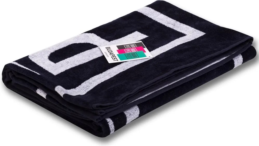 Budapest sötétkék strandtörölköző