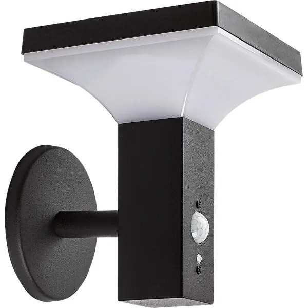 Rabalux 77044 - GELEEN LED 4W 230V IP44 fekete napelemes fali lámpa