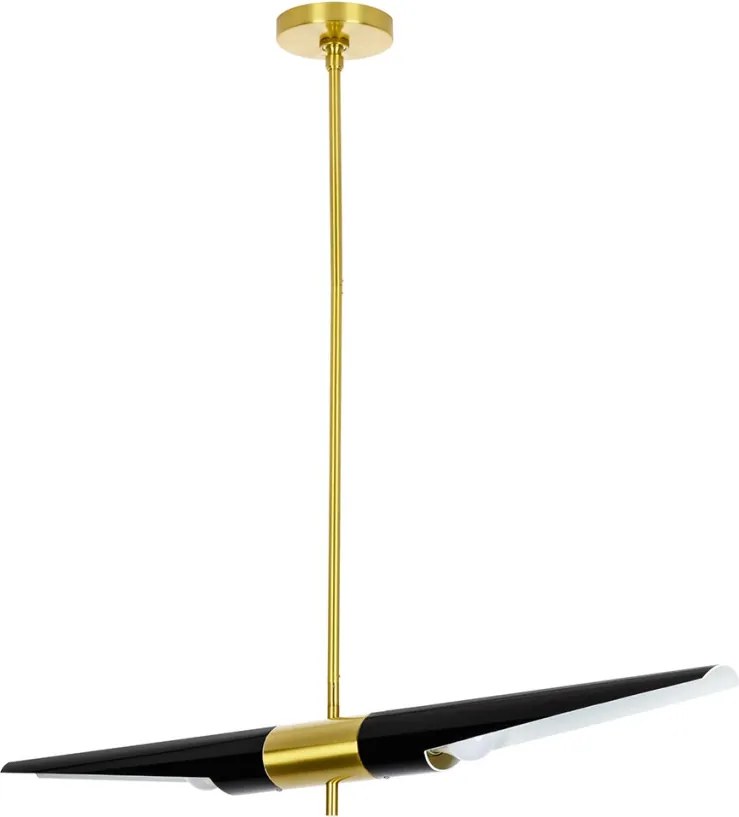 KING HOME MD214192MBLACKGD APOLLO Modern Függesztett Lámpa Fekete, Arany E27 IP20