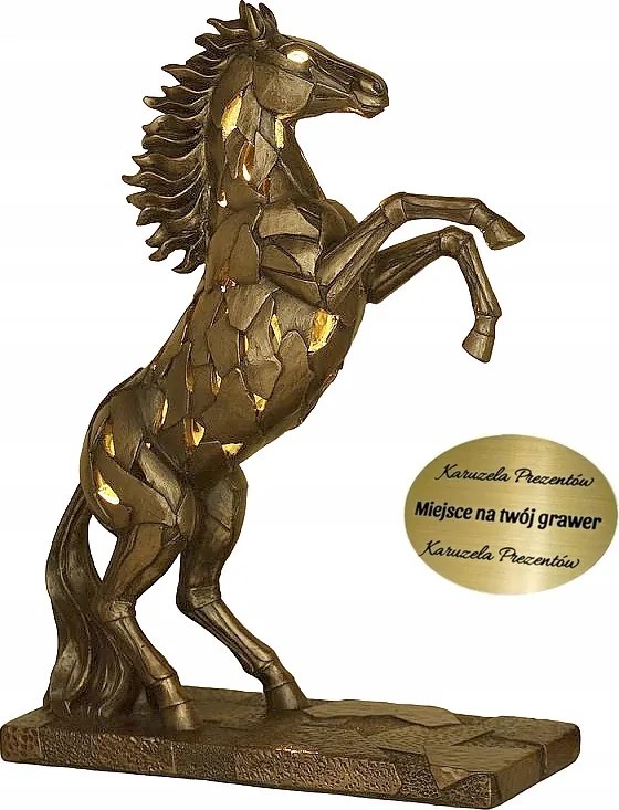 Megvilágított Figura Ló Csődör Gyönyörű Hatás Stílus Ipari Ajándék Főnök V