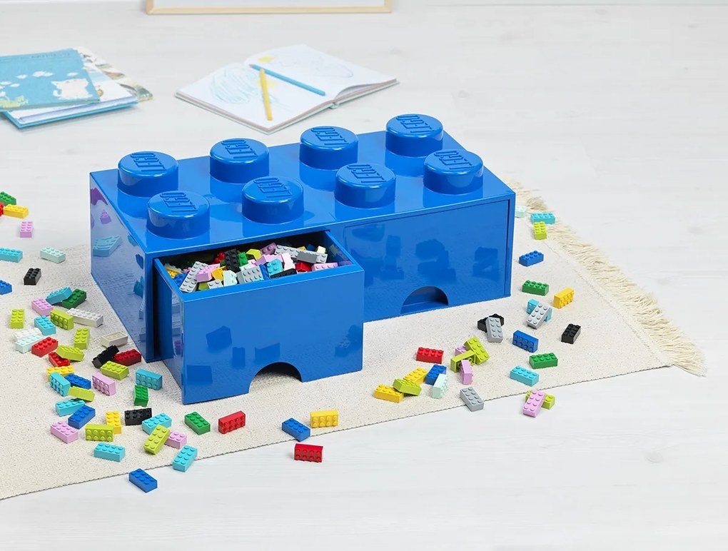 Úložný box 8 s šuplíky, více variant - LEGO szín: piros