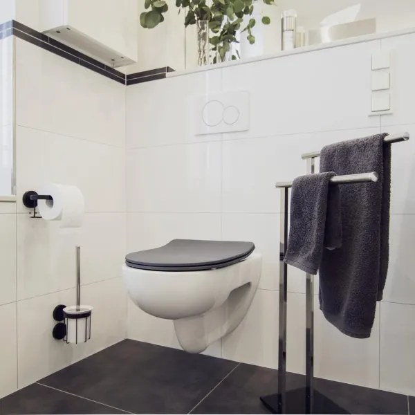 WENKO 23828100-WC ülőke SEDILO 45,2x36,2 cm szürke/ezüst