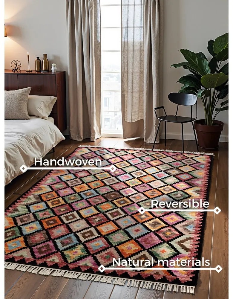 Kétoldalas kézi szövésű gyapjú szőnyeg 200x290 cm Kamal Zara – Nouristan
