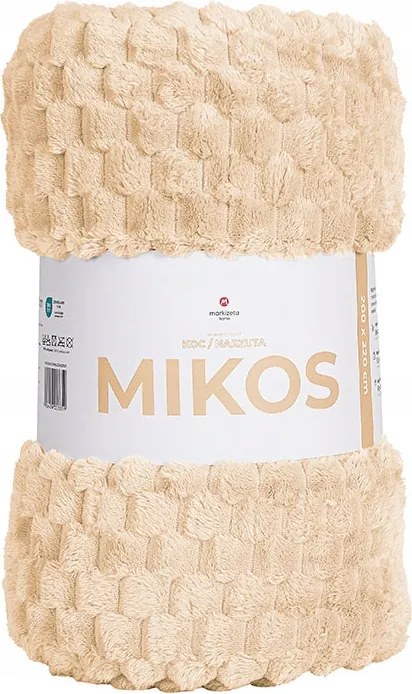 Mikos bolyhos dombornyomott takaró 200x220 sötét bézs