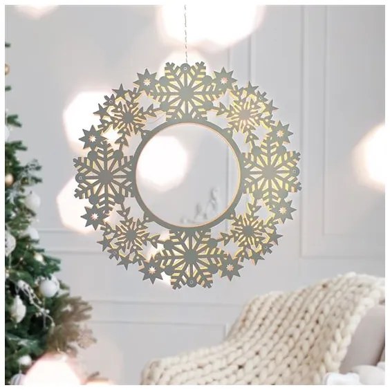 Solight 1V297 - LED karácsonyi dekoráció 10xLED/2xAA meleg fehér koszorú