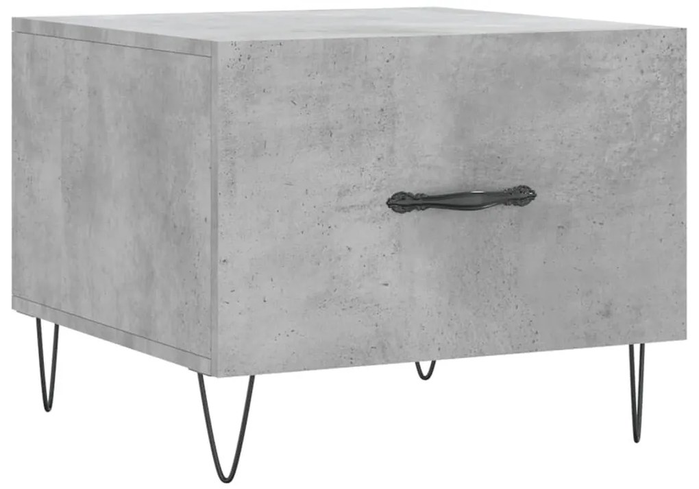 Betonszürke szerelt fa dohányzóasztal 50 x 50 x 40 cm