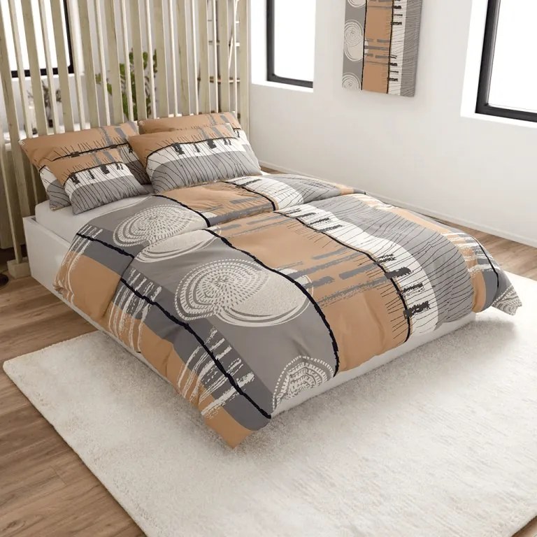 Pamut ágyneműhuzat PINIA szürke Ágyneműhuzat mérete: 70 x 90 cm | 140 x 200 cm