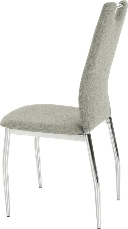 Étkezőszék, bézs melír/króm, OLIVA NEW