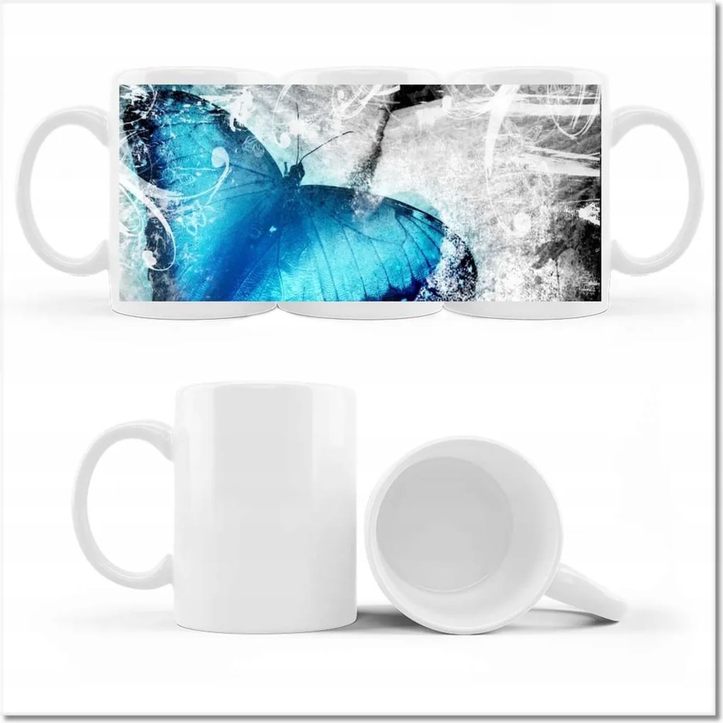 Nyomott mintás bögre Finom pillangó