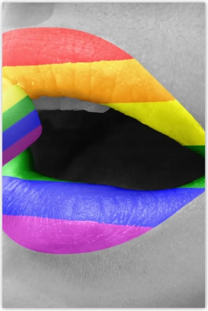 Poszterek 80x120 Szivárványos ajkak