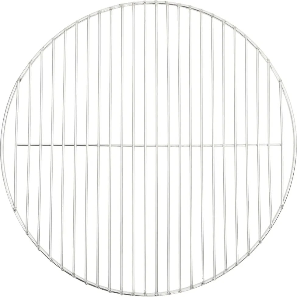 vidaXL kerek 304 rozsdamentes acél BBQ grillrács Ø47 cm