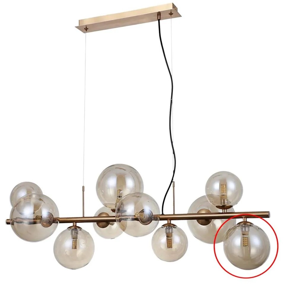 Italux ITALUX - Csereüveg csillárhoz és fali lámpához CANELLO G9 átm. 15 cm barna NSIT0481C