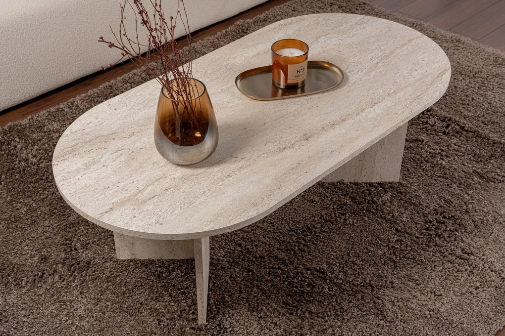 Dohányzóasztal Sable - Travertine