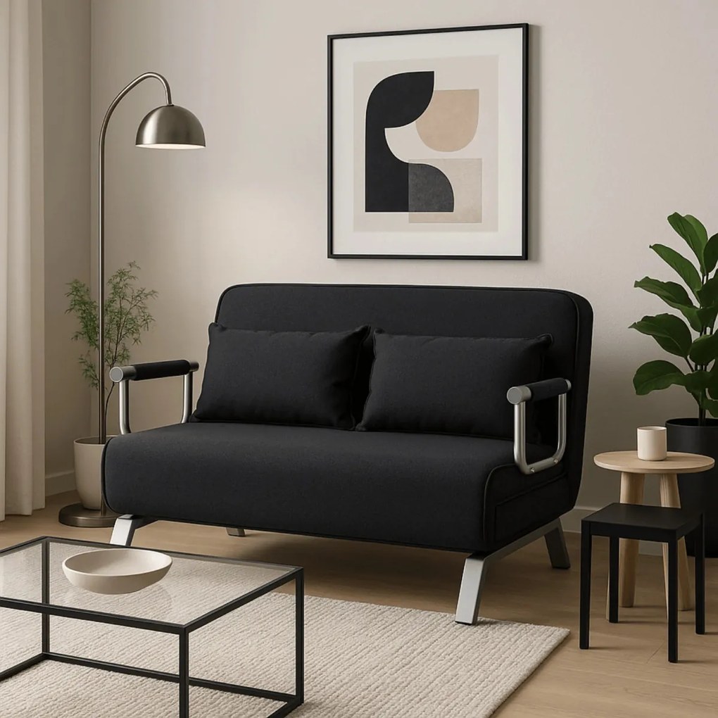 Kétszemélyes dönthető fotel fekete színben BART 2