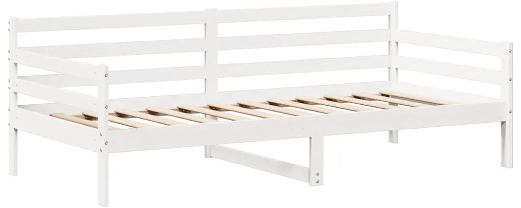 fehér tömör fenyőfa kanapéágy tetővel 80 x 200 cm