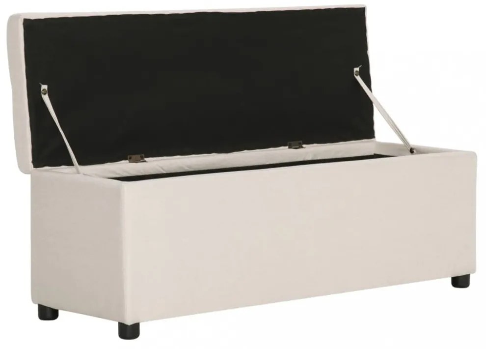 krémszínű poliészter pad tárolórekesszel 116 cm