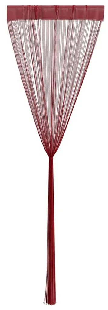 2 db burgundi vörös zsinórfüggöny 140 x 250 cm