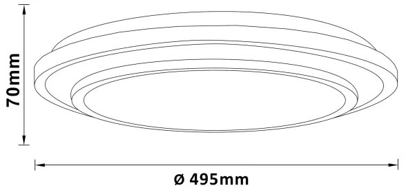 Brilliant - LED Dimmelhető mennyezeti lámpa LUCIANO LED/40W/230V 3000-6500K + távirányító