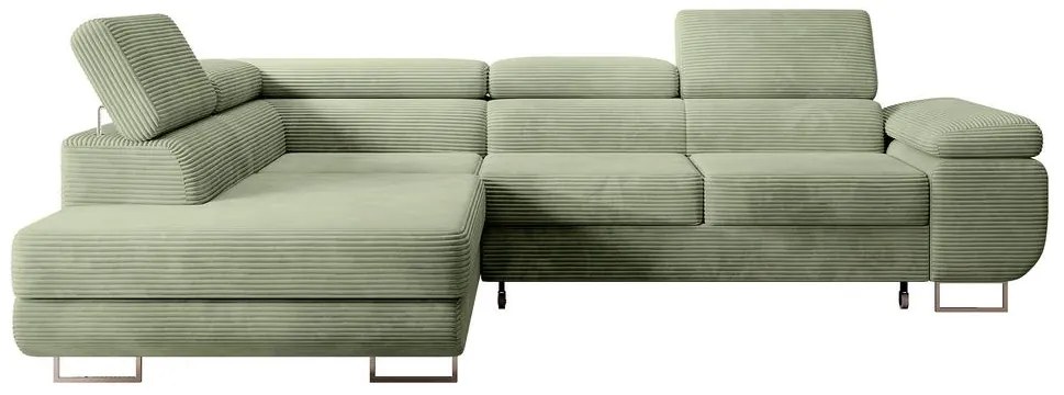 Sarokkanapé Stiletto (B) (tengerzöld + ezüst). 1099696