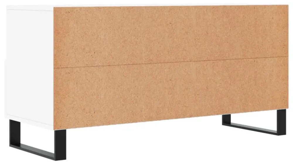 fehér szerelt fa TV-szekrény 102 x 36 x 50 cm