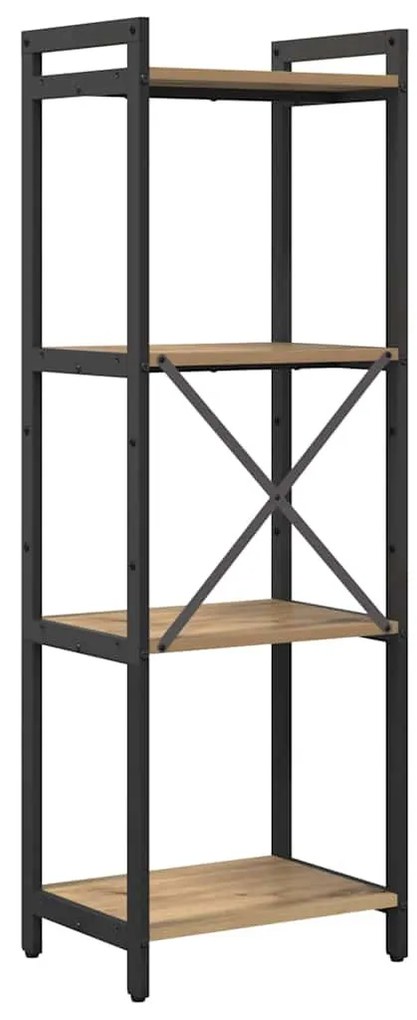 Könyvszekrény kézműves tölgy 40 x 30 x 118 cm Faanyag