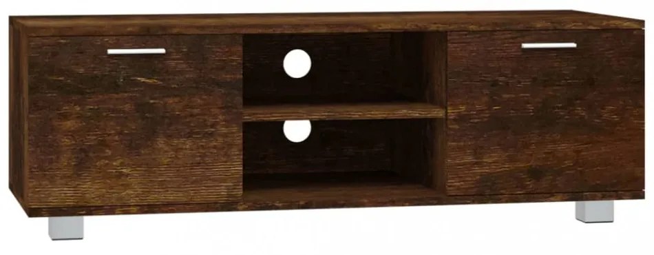 füstös tölgy színű szerelt fa TV-szekrény 120 x 40,5 x 35 cm