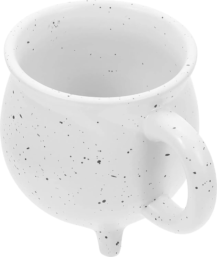 Kerámia kávéscsésze forma bogrács dekoráció 450 ml fehér szín