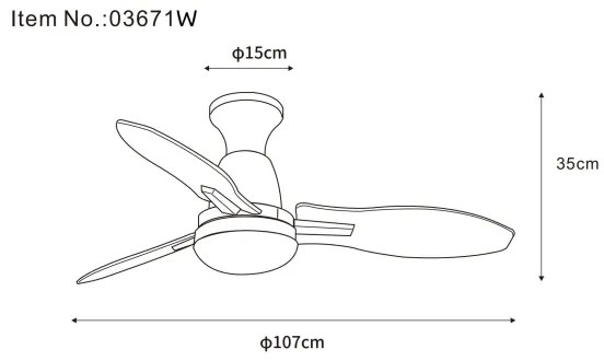 Globo 03671W - GALE LED mennyezeti ventilátor 22W 230V 3000-6000K + távirányító