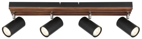 Globo 57909-4 - Spotlámpa KAYDEN 4xGU10/25W/230V fekete