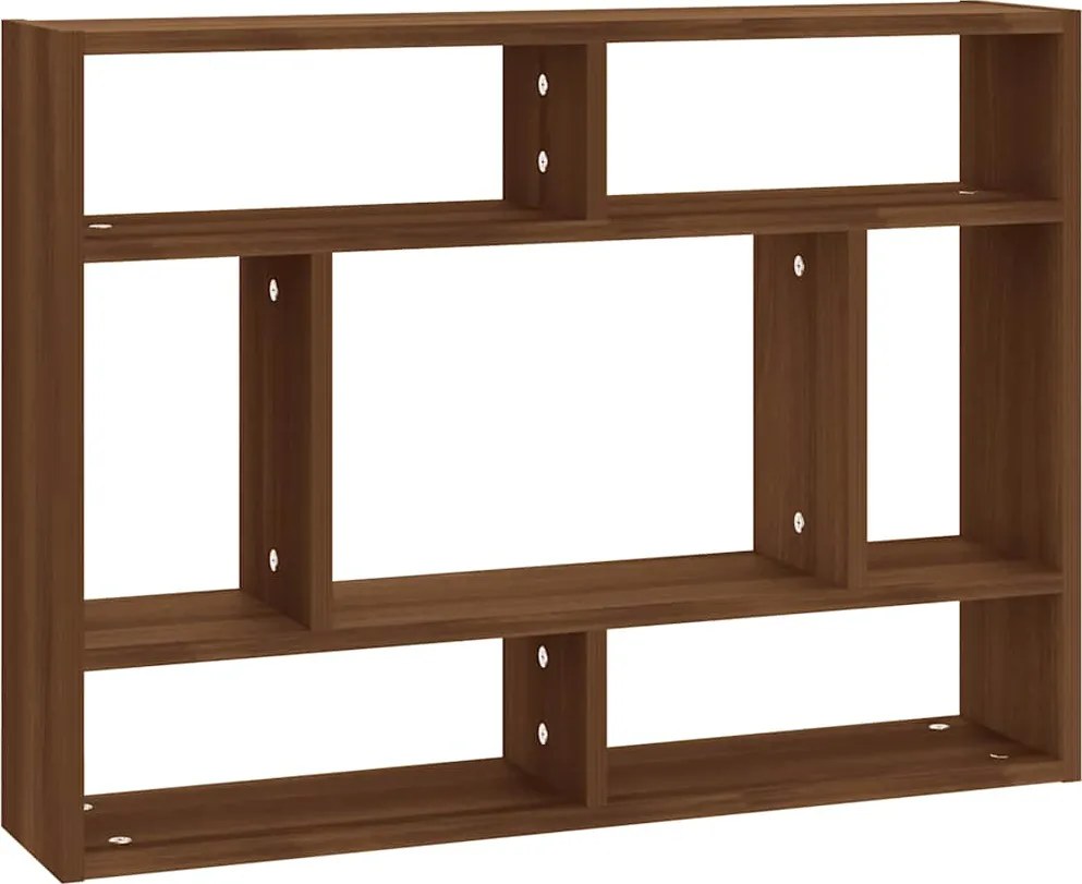 vidaXL barna tölgy színű szerelt fa fali polc 75 x 16 x 55 cm