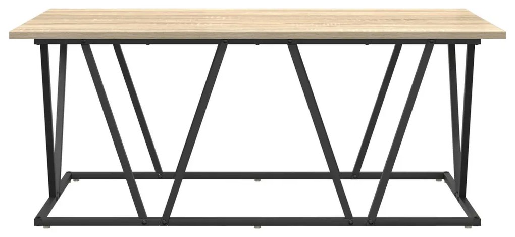 Dohányzóasztal Sonoma Oak 100x50x40 cm Mérnöki fával és fémmel