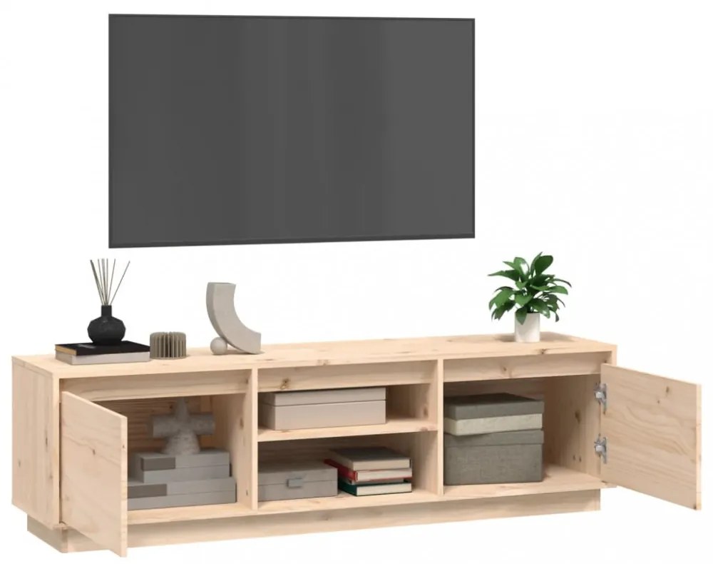 tömör fenyőfa TV-szekrény 140 x 35 x 40 cm