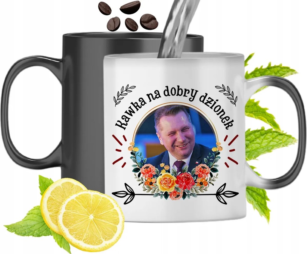 Mágikus Bögre Fekete Színváltós, fényképes nyomattal