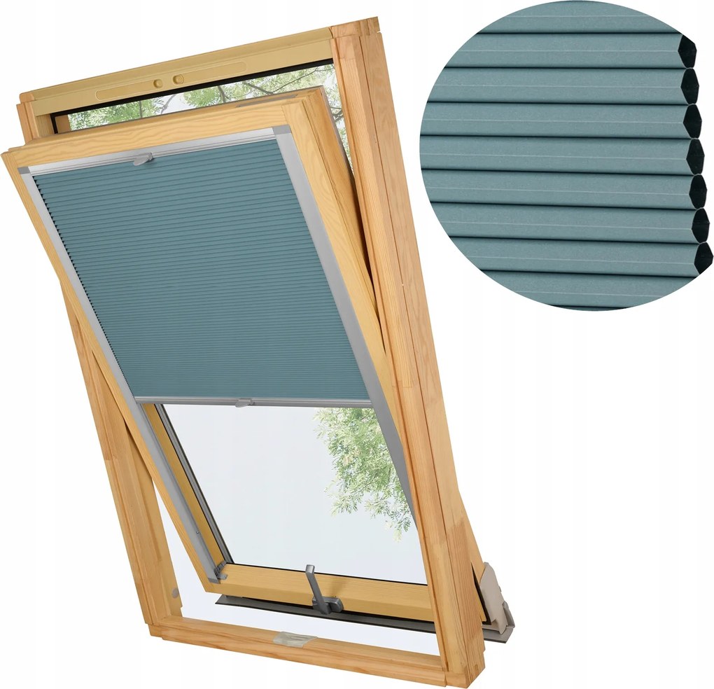 Tetőtéri Redőny Thermo Pliszé Méhsejt Kék Ablakhoz Velux MK06