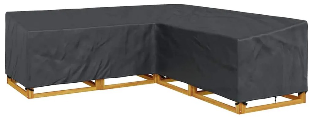 Kültéri bútorhuzat Fekete 255 x 255 x 80 cm 210D Oxford Szövet