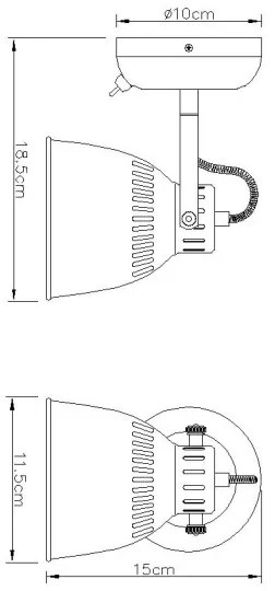 Globo 54651-1 - Fali spotlámpa HERNAN 1xE14/40W/230V