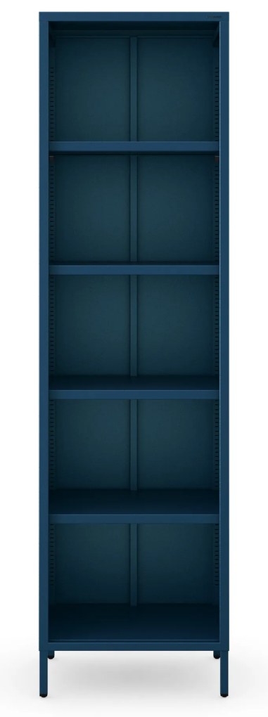 Könyvespolc MARIO, 500 x 1800 x 350 mm, Modern: sötétkék