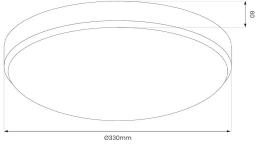 LED Fürdőszobai mennyezeti lámpa MAYA LED/15W/230V átm. 33 cm IP44 fekete