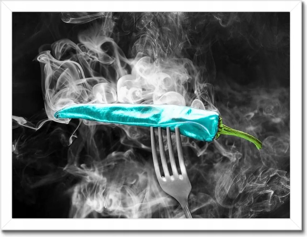 Poszterek keretben 40x30 Türkiz paprika