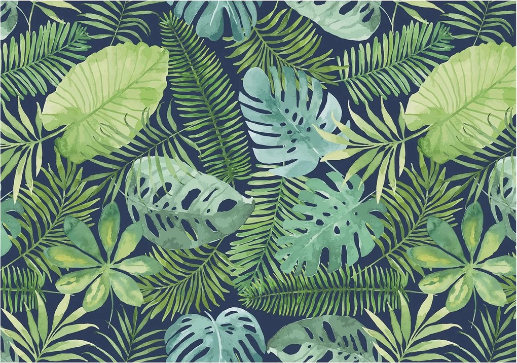 Stílusos Dekoratív Fotótapéta Trópusi levelek 312x219 Ragasztó