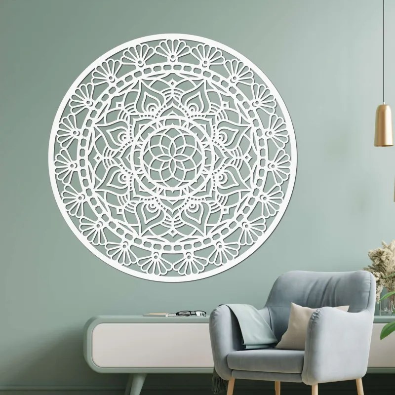 Elegáns, fából készült mandala, az élet virága - AFORDI