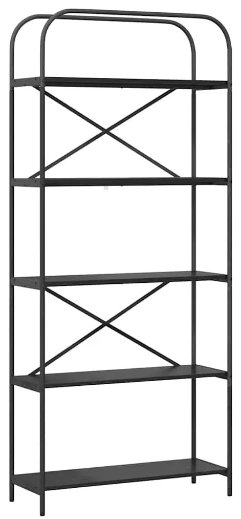 Könyvespolc Musta tammi 80 x 30 x 183 cm Faanyag